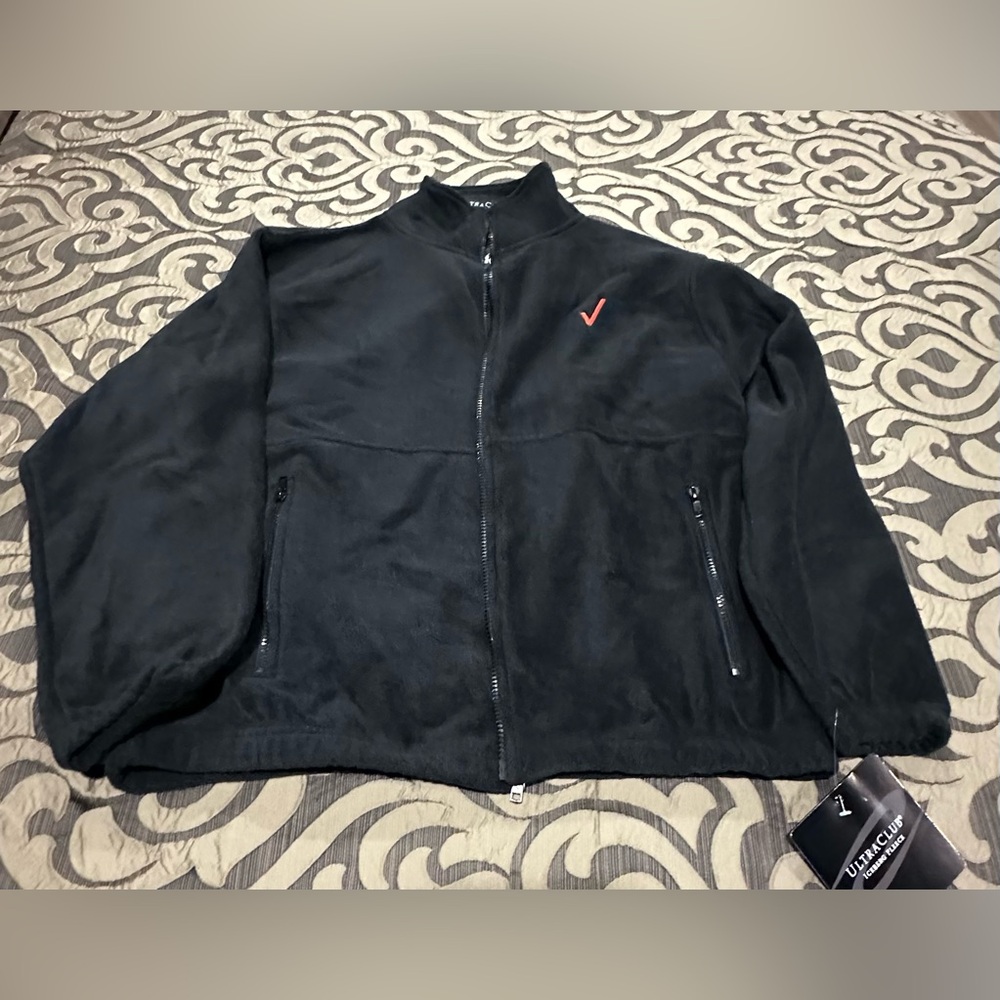 Ultra Club Black Fleece Zip-Up Jacket